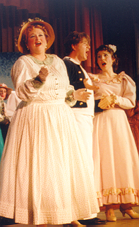 Beth in HMS Pinafore 1997 — 'Hebe', with Brad Peloquin — 'Ralph' and Suzanna Adams — 'Josephine'