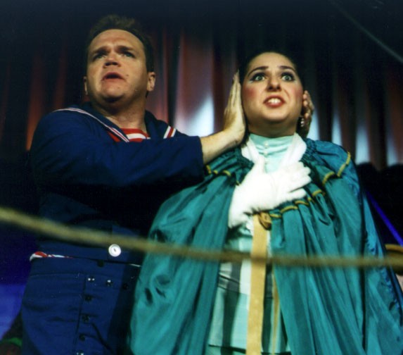 Jad in HMS Pinafore 2002 — 'Ralph', with Holly T. Corcoran — 'Josephine'