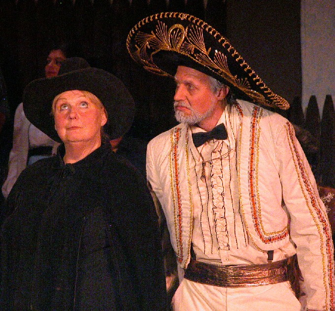 Ted in Ida or Fort Adamant 2004 — 'Don Gama', with Cynthia Cuddeback — 'Widow Blanche'