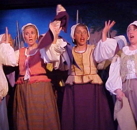 Nancy in The Yeomen of the Guard 2003, with Janet Shipman and Suzanne Rath
